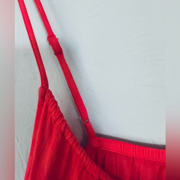 ❤️ NWT Old Navy Women's Tiered Tie-Front Maxi Swing Sundress Dress Red Lory SZ L - Picture 16 of 16